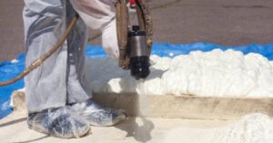 Industrial ventilation ductwork, which often requires chemical-resistant coatings for protection.